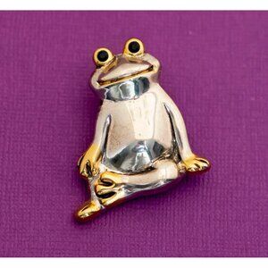 Vintage Golden Frog Brooch by Best - Q26